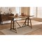 Wholesale Interiors Baxton Studio Nico Rustic Industrial Metal and Distressed Wood Adjustable Height Work Table